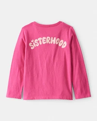 Toddler Girl Sisterhood Long-Sleeve Graphic Tee - Pink