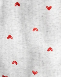 Baby Girl Long-Sleeve Tee & Heart Pant Set - Red