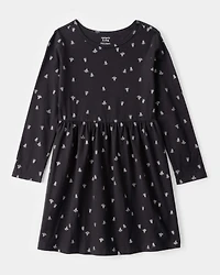 Girls Halloween Ghost Long-Sleeve Dress