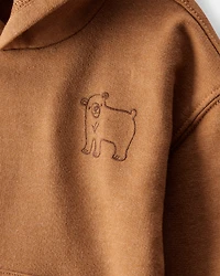 Baby Boy DayDream Fleece Bear Print Long-Sleeve Tee & Pant Set - Brown