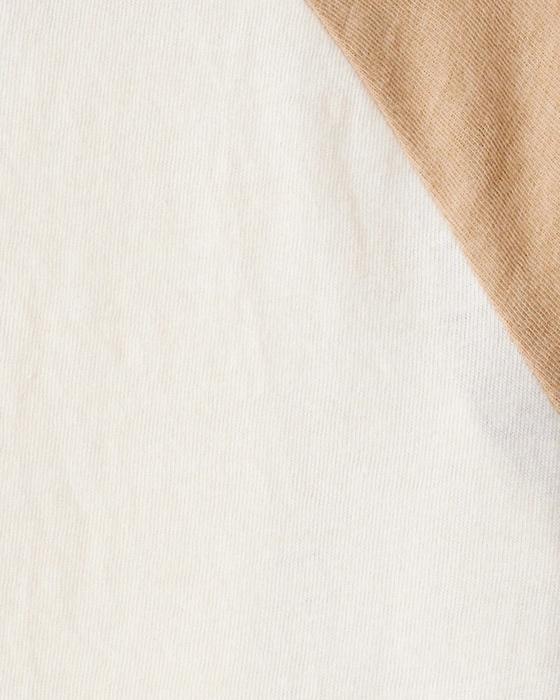 Toddler Boy Long-Sleeve Raglan Tee - Tan