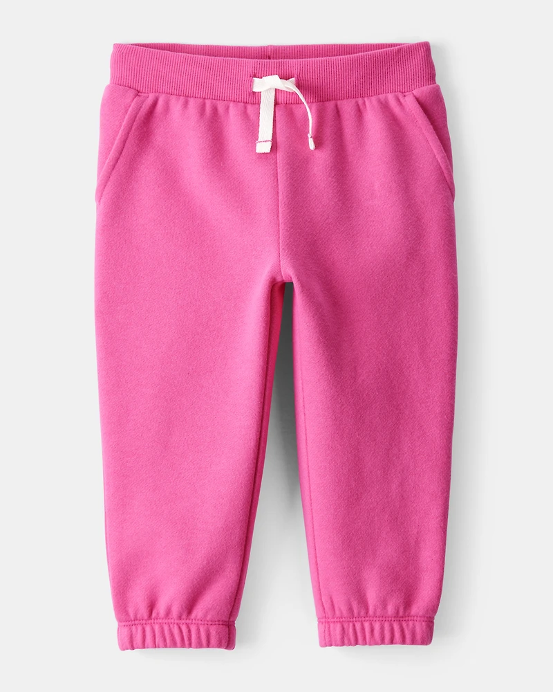 Baby Girl DayDream Fleece Drawstring Joggers - Pink