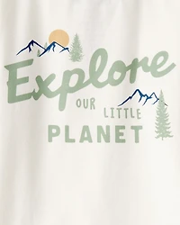Baby Girl Organic Cotton Let's Explore Long-Sleeve Tee