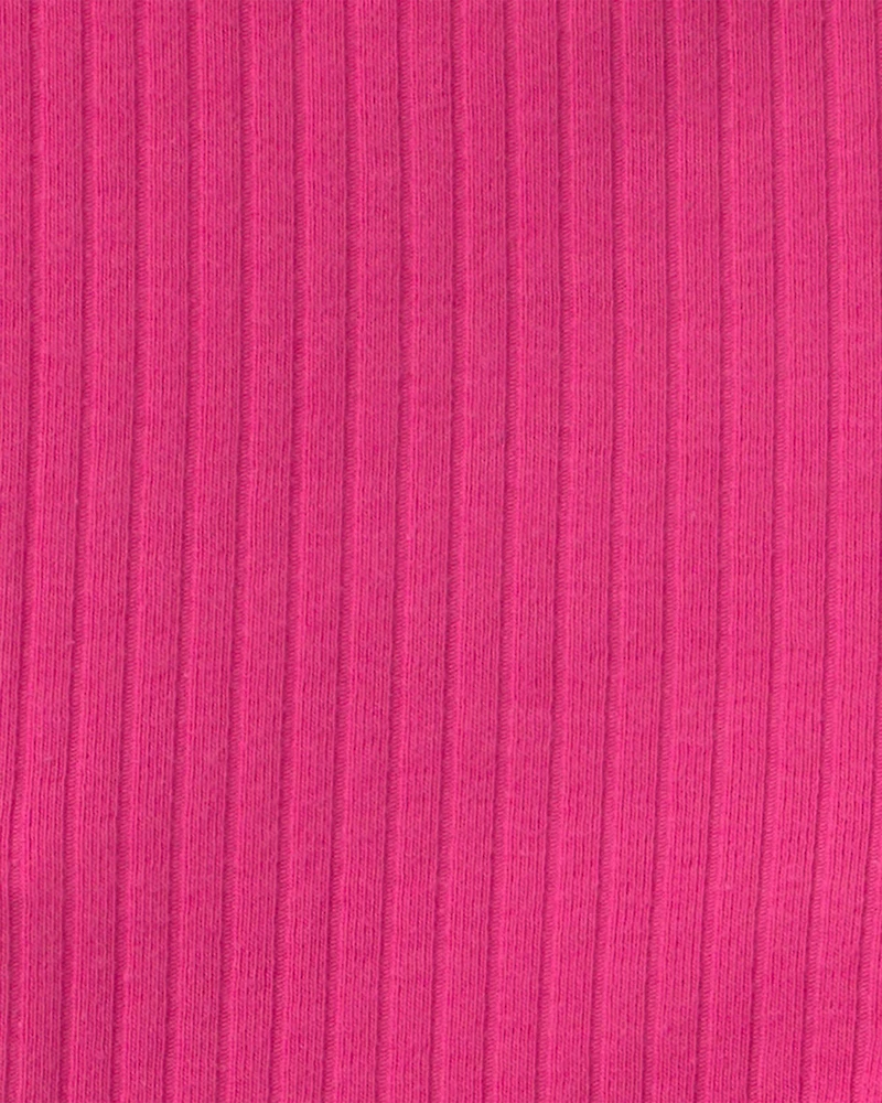 Toddler Girl Ribbed Pull-On Stretch Flare Leggings - Pink