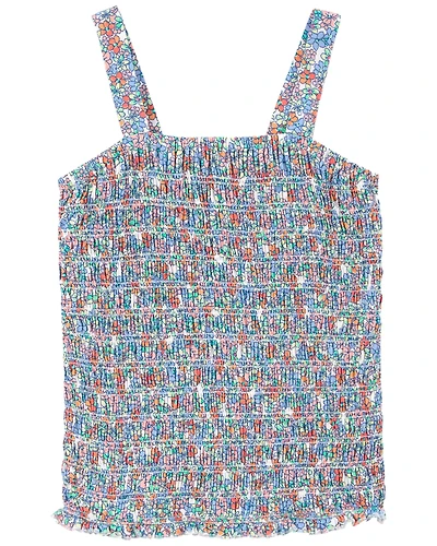 Kid Floral Print Smocked Tank