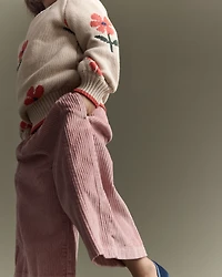 Toddler Girl Urban Wide Leg Corduroy Pant - Light Pink