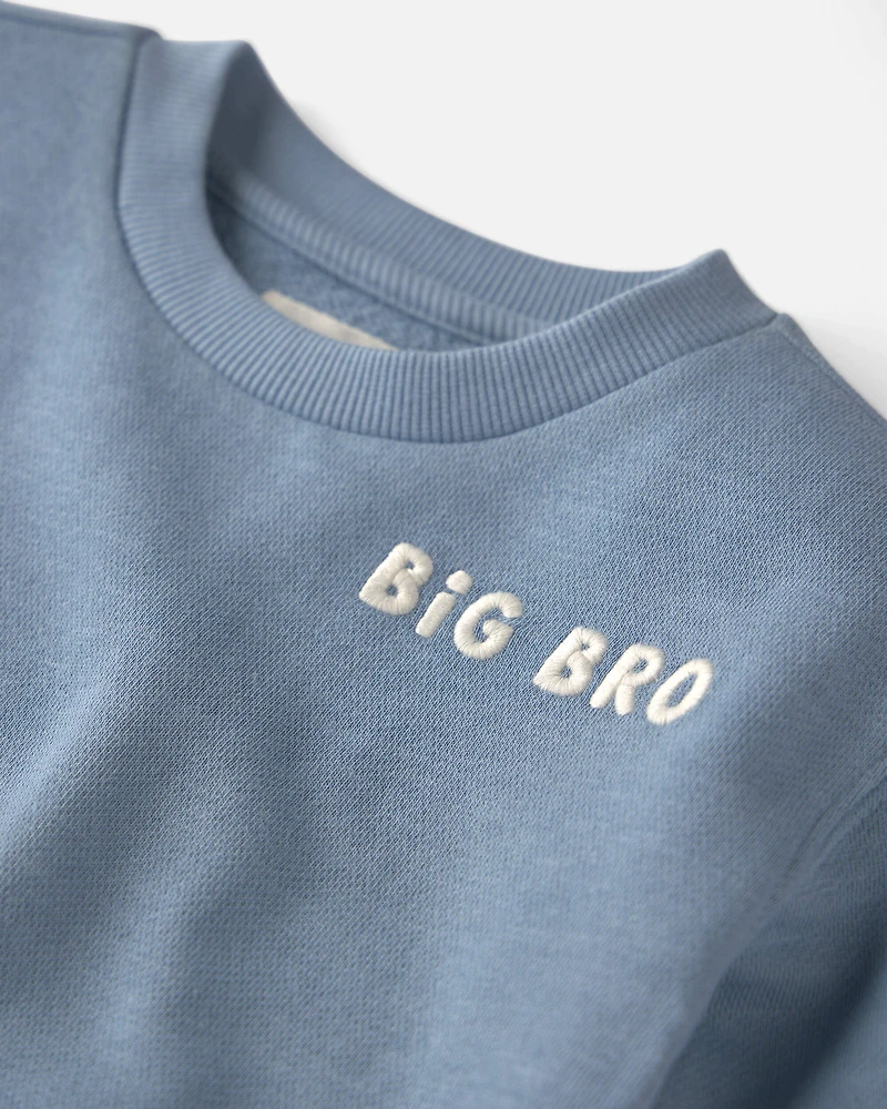 Toddler Boy  Organic Cotton Big Bro Pullover