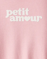 Baby Girl Petit Amour' Cotton Long-Sleeve Jumpsuit - Pink