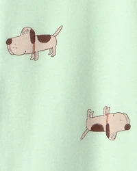 Toddler Dog 100% Cotton Snug Fit 1-Piece pyjama - Green