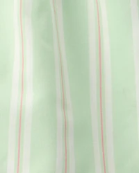 Girls Club Snooze' Flower Short-Sleeve Loose Fit 2-Piece Pyjama Set - Ivory/Green