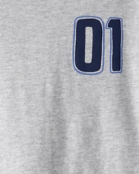 Boys Motorcycle Long-Sleeve Graphic Tee - Grey