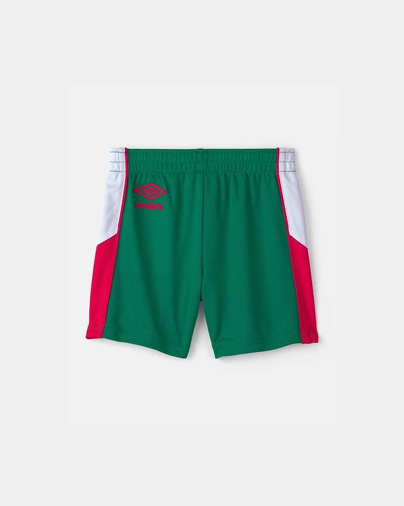 Toddler Umbro Mexico Mesh Soccer Shorts - Green/White/Red