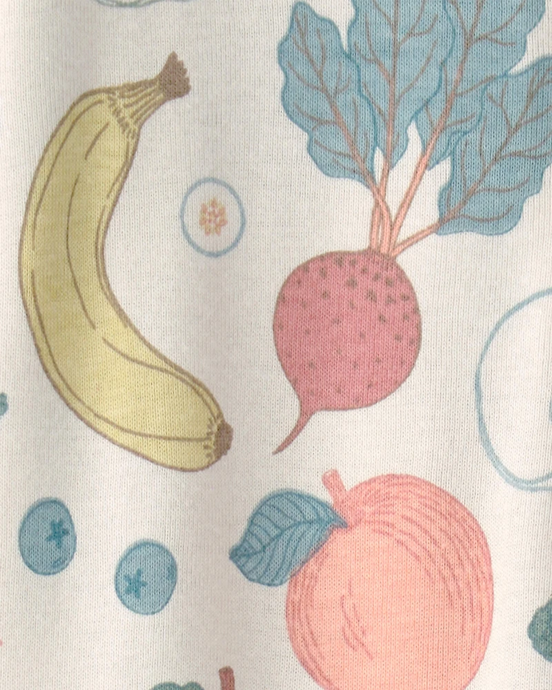 Baby Organic Cotton Sleep & Play Pyjama Veggie Fruit Print
