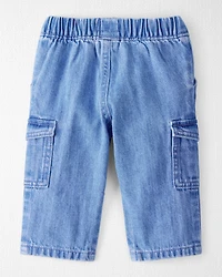 Baby Organic Cotton Chambray Cargo Pants