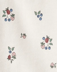 Baby Girl Organic Cotton French Terry Sweatshirt Berry Blossom Print