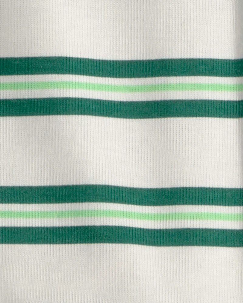 Toddler Boy Soccer Dino 100% Cotton Short-Sleeve Snug Fit 4-Piece pyjama Set - Green