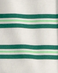 Toddler Boy Soccer Dino 100% Cotton Short-Sleeve Snug Fit 4-Piece pyjama Set - Green