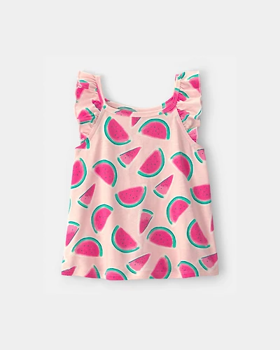 Toddler Girl Watermelon Tank Top - Pink