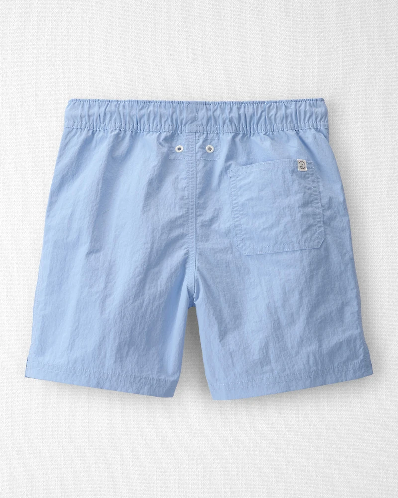 Boys Recycled Solid Swim Trunks
