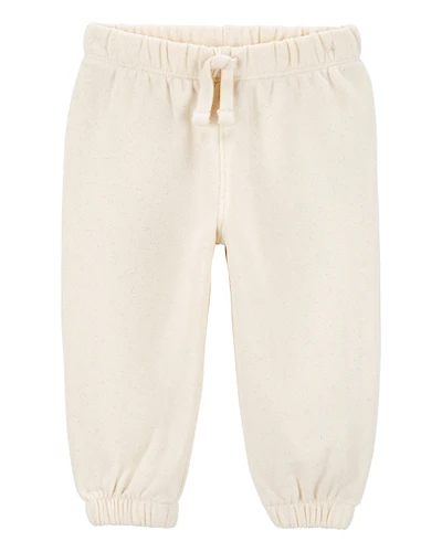 Baby Girl Glitter Pull-On Fleece Joggers