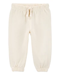 Baby Girl Glitter Pull-On Fleece Joggers