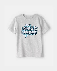 Toddler Boy 'Dad's Sidekick' Fathers Day Graphic Tee - Grey