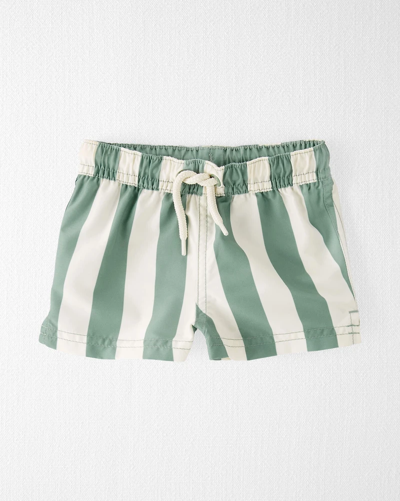 Baby Boy Recycled Striped Swim Trunks