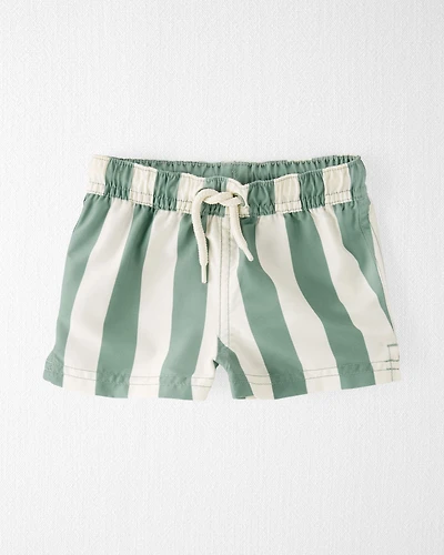 Baby Boy Recycled Striped Swim Trunks