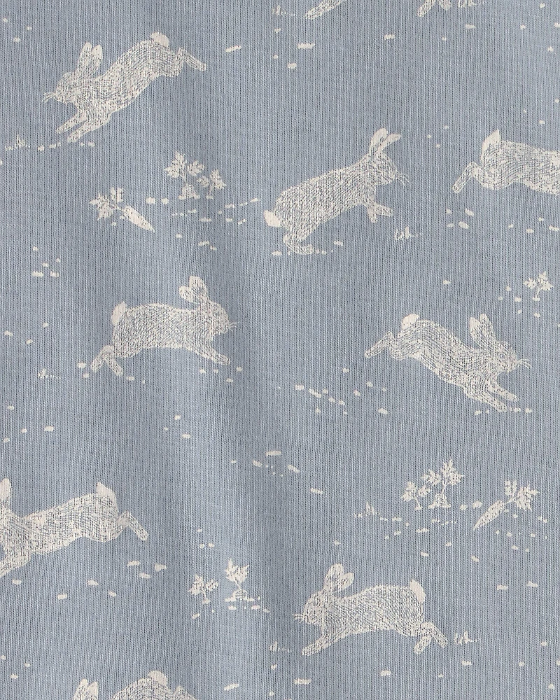 Toddler 2-Piece Organic Cotton Pyjama Blue Bunnies Print