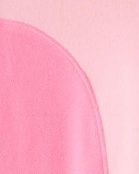 Girls Axolotl Fleece Long-Sleeve Snug Fit Zip-Up 1-Piece Pajamas - Pink