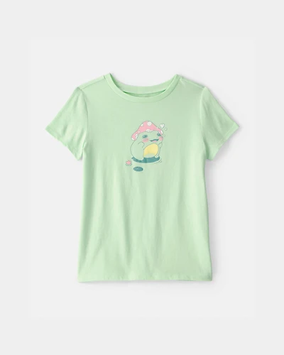 Girls Frog Graphic Tee - Green