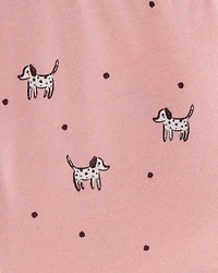 Toddler Girl Dog Print Dress
