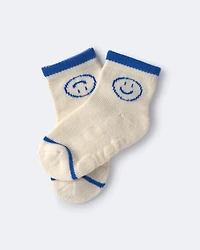 Toddler Emotions Crew Socks - Cream