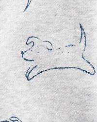 Baby Boy Dog Knit Pull-On Pants - Grey