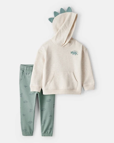 Toddler Boy DayDream Fleece Dinosaur Print Long-Sleeve Tee & Pant Set
