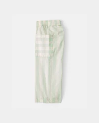 Toddler Girl Striped Pants - Green/Ivory