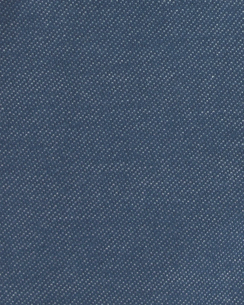 Baby Girl Knit Denim Pants - Indigo