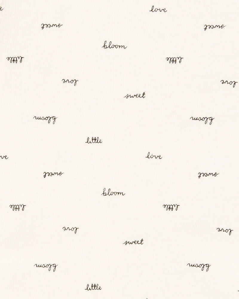 Baby Girl 5-Pack Striped Butterfly Short-Sleeve Cotton Bodysuits