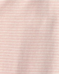 Baby Girl Striped 100% Cotton Sleeper - Pink