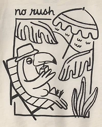 Toddler Boy Toucan Tropical Graphic Tee - Cream