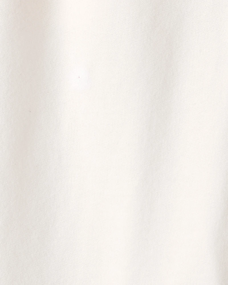 Girls French Terry Wide-Leg Pants - Ivory