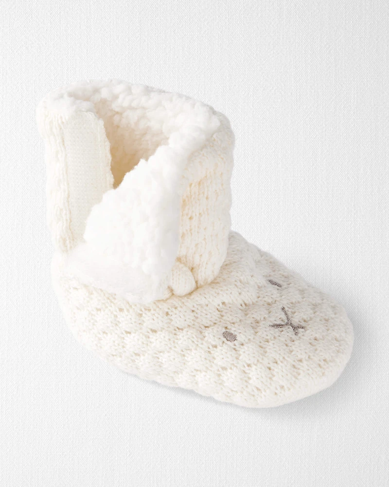 Baby Organic Cotton Sweater Knit Booties