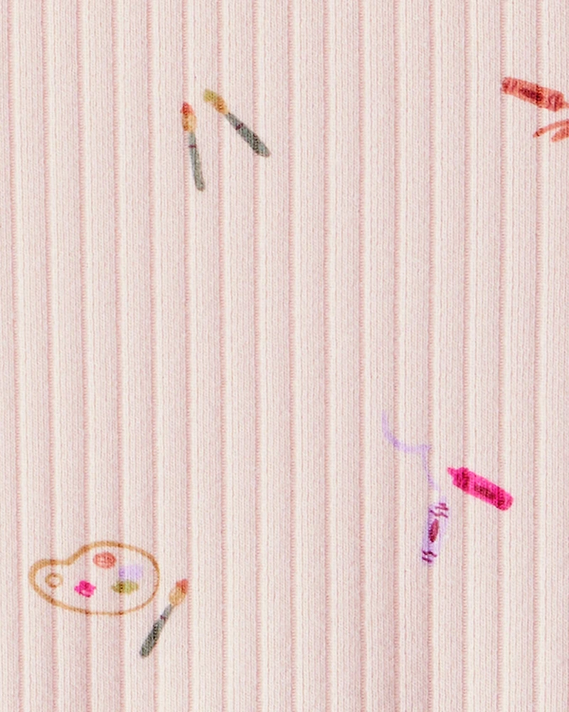 Toddler Girl Floral Print Long-Sleeve Dress - Pink