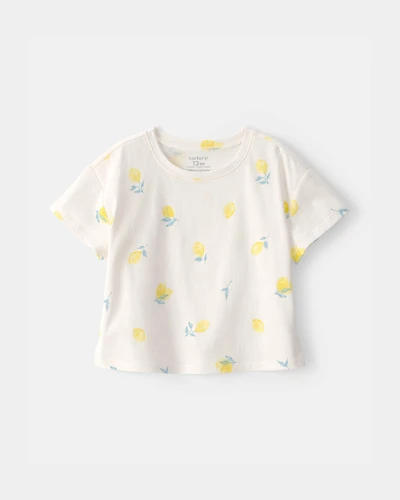 Baby Girl Lemon Top - Cream