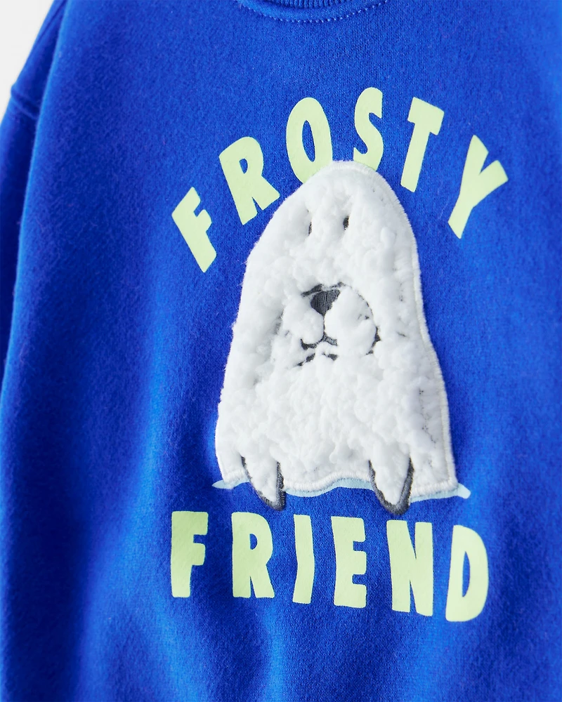 Baby Boy Seal Pullover Sweatshirt - Blue