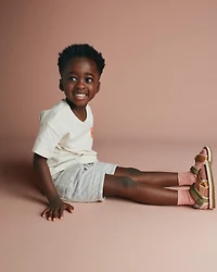 Toddler Boy French Terry Cargo Shorts - Heather Grey