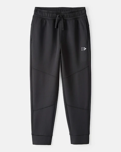 Boys Cotton Active Pants - Black