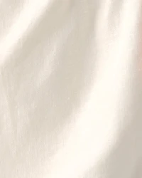 Baby Girl 2-Piece Solid Linen Sleeveless Top & Short Set - Pink/White