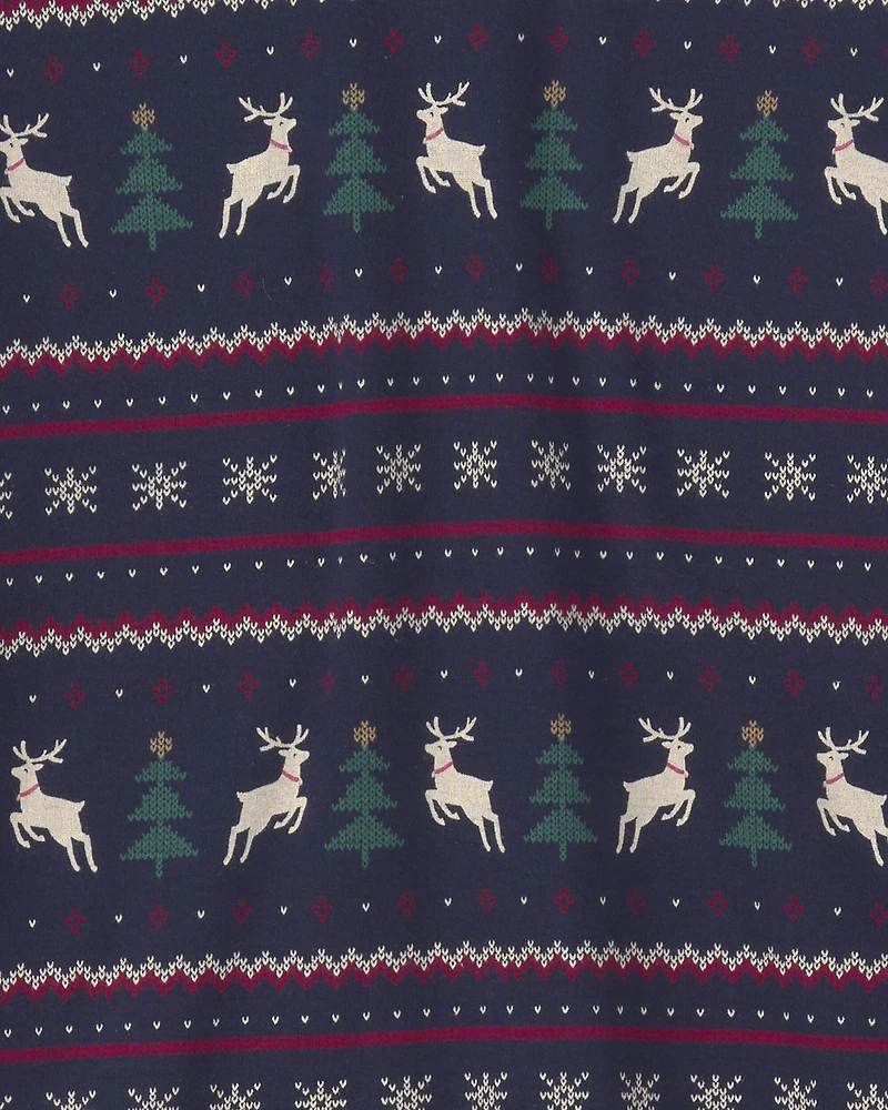 Adult 2-Piece Organic Cotton Fair Isle Pyjamas
