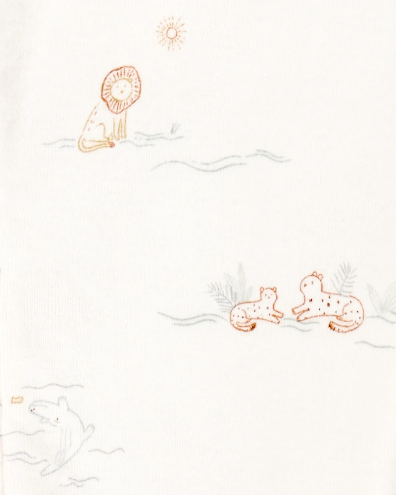 Baby Boy 2-Piece 2-Way Zip Sleeper & Cap Set